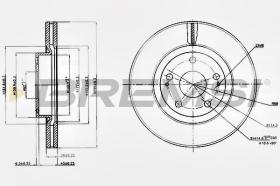 BREMSI CD7401V - DISCOS DE FRENO TOYOTA