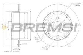 BREMSI CD7406S - DISCOS DE FRENO TOYOTA