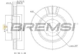 BREMSI CD7407V - DISCOS DE FRENO DODGE, CHRYSLER