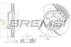 BREMSI CD7408VLS - DISCOS DE FRENO VW, AUDI, PORSCHE