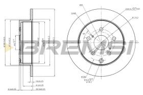 BREMSI CD7409S - DISCOS DE FRENO TOYOTA