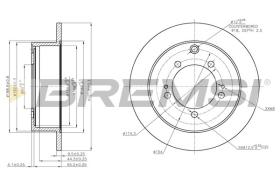 BREMSI CD7410S - DISCOS DE FRENO CHRYSLER, MITSUBISHI