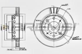 BREMSI CD7418V - DISCOS DE FRENO KIA