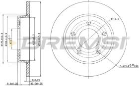 BREMSI CD7420S - DISCOS DE FRENO MAZDA