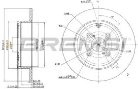 BREMSI CD7421S - DISCOS DE FRENO TOYOTA