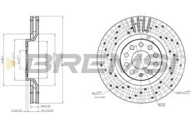 BREMSI CD7422V - DISCOS DE FRENO AUDI