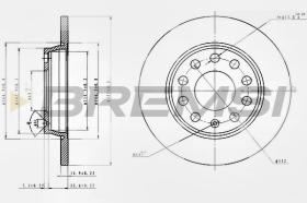 BREMSI CD7425S - DISCOS DE FRENO VW, AUDI, SEAT