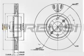 BREMSI CD7442V - DISCOS DE FRENO PEUGEOT, CITROEN