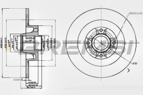 BREMSI CD7443S - DISCOS DE FRENO RENAULT