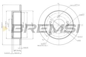 BREMSI CD7447S - DISCOS DE FRENO HYUNDAI, KIA