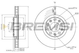 BREMSI CD7451V - DISCOS DE FRENO FIAT, ALFA ROMEO, JEEP