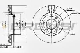 BREMSI CD7460V - DISCOS DE FRENO KIA