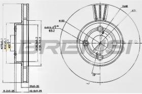 BREMSI CD7461V - DISCOS DE FRENO TOYOTA