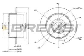 BREMSI CD7474S - DISCOS DE FRENO TOYOTA