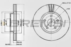 BREMSI CD7484V - DISCOS DE FRENO TOYOTA