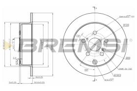 BREMSI CD7485S - DISCOS DE FRENO TOYOTA