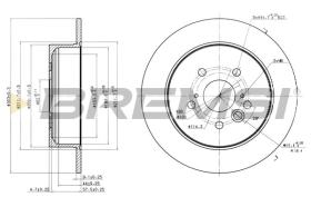 BREMSI CD7486S - DISCOS DE FRENO TOYOTA