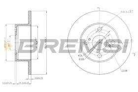 BREMSI CD7487S - DISCOS DE FRENO TOYOTA