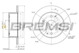 BREMSI CD7488S - DISCOS DE FRENO HONDA