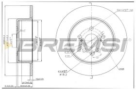 BREMSI CD7489S - DISCOS DE FRENO TOYOTA