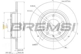 BREMSI CD7500S - DISCOS DE FRENO MAZDA