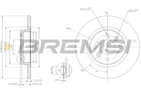 BREMSI CD7502S - DISCOS DE FRENO RENAULT, DACIA