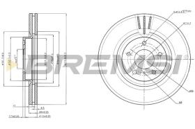 BREMSI CD7505V - DISCOS DE FRENO NISSAN, INFINITI