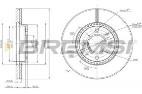 BREMSI CD7520V - DISCOS DE FRENO OPEL, SUZUKI, VAUXHALL