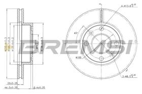 BREMSI CD7521V - DISCOS DE FRENO DACIA