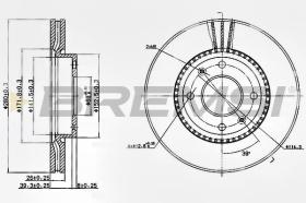 BREMSI CD7522V - DISCOS DE FRENO KIA, HYUNDAI