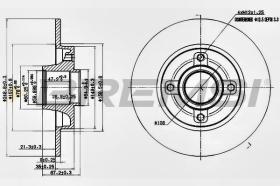 BREMSI CD7523S - DISCOS DE FRENO PEUGEOT, CITROEN