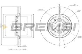 BREMSI CD7526V - DISCOS DE FRENO VW, AUDI