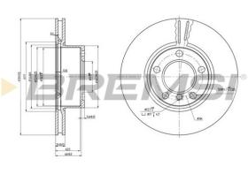 BREMSI CD7536V - DISCOS DE FRENO BMW