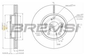 BREMSI CD7539V - DISCOS DE FRENO HONDA