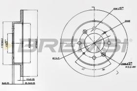 BREMSI CD7541S - DISCOS DE FRENO KIA