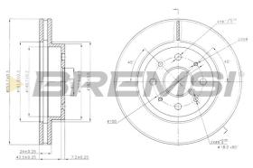 BREMSI CD7542V - DISCOS DE FRENO KIA