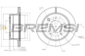 BREMSI CD7543V - DISCOS DE FRENO KIA