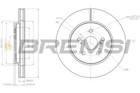 BREMSI CD7544V - DISCOS DE FRENO TOYOTA, LEXUS