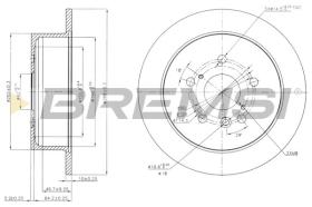 BREMSI CD7545S - DISCOS DE FRENO TOYOTA, LEXUS