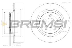 BREMSI CD7547S - DISCOS DE FRENO MAZDA