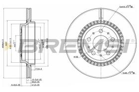 BREMSI CD7551V - DISCOS DE FRENO VOLVO