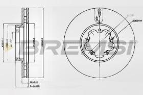 BREMSI CD7555V - DISCOS DE FRENO FORD