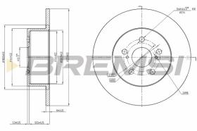 BREMSI CD7556S - DISCOS DE FRENO TOYOTA