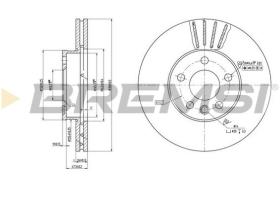 BREMSI CD7559V - DISCOS DE FRENO FORD, VW, SEAT