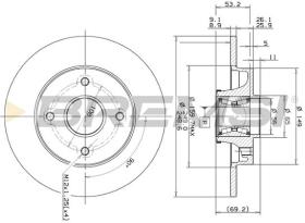 BREMSI CD7560S - DISCOS DE FRENO OPEL, PEUGEOT, CITROEN, DS