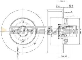 BREMSI CD7560S - DISCOS DE FRENO OPEL, PEUGEOT, CITROEN, DS