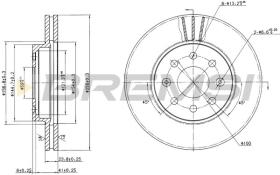 BREMSI CD7565V - DISCOS DE FRENO DACIA, CHEVROLET, DAEWOO