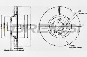 BREMSI CD7567V - DISCOS DE FRENO FORD, LAND ROVER, VOLVO