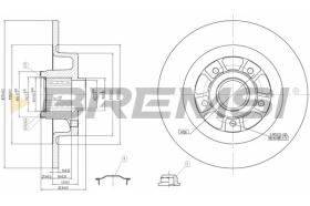 BREMSI CD7569S - DISCOS DE FRENO RENAULT