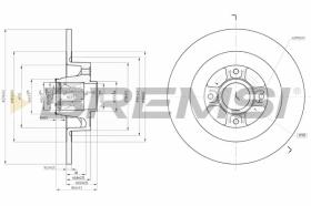 BREMSI CD7570S - DISCOS DE FRENO RENAULT